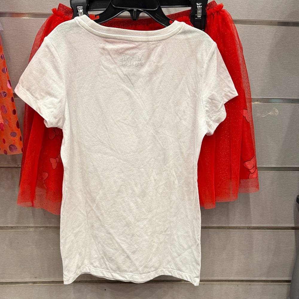 Disney Minnie Mouse White Tee with Red Bow and matching skirt - Picture 2 of 4